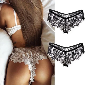 

2019 Women Transparent Lace Panties High Waist Underwear tanga stringi bragas Lingerie Sexy G-String Thong New трусы женские с в