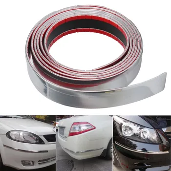 

30mm 2.5m Exterior Car Chrome Auto Adhesive Strip Trim Tape Molding Styling Decoration Car Bumper Strip Protector Sticker