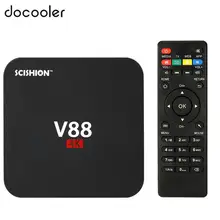 Docooler V88 Смарт ТВ приставка Android 7,1 ТВ приставка RK3229 Четырехъядерный 4K ТВ приставка 1G/8G Мини ПК WiFi Android приставка HD медиаплеер