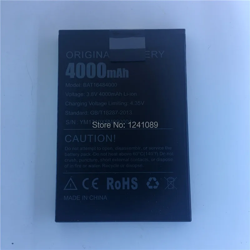 Аккумулятор Для DOOGEE BAT16484000 4000 мАч X5 max pro длительное время работы в режиме ожидания