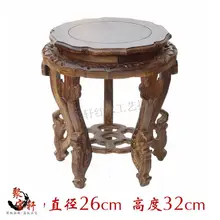 Chicken wings carved mahogany handicraft circular base solid wood flower of Buddha stone flowerpot vase furnishing articles special offer solid wood carved rosewood mahogany handicraft circular base of buddha stone flowerpot vase furnishing articles