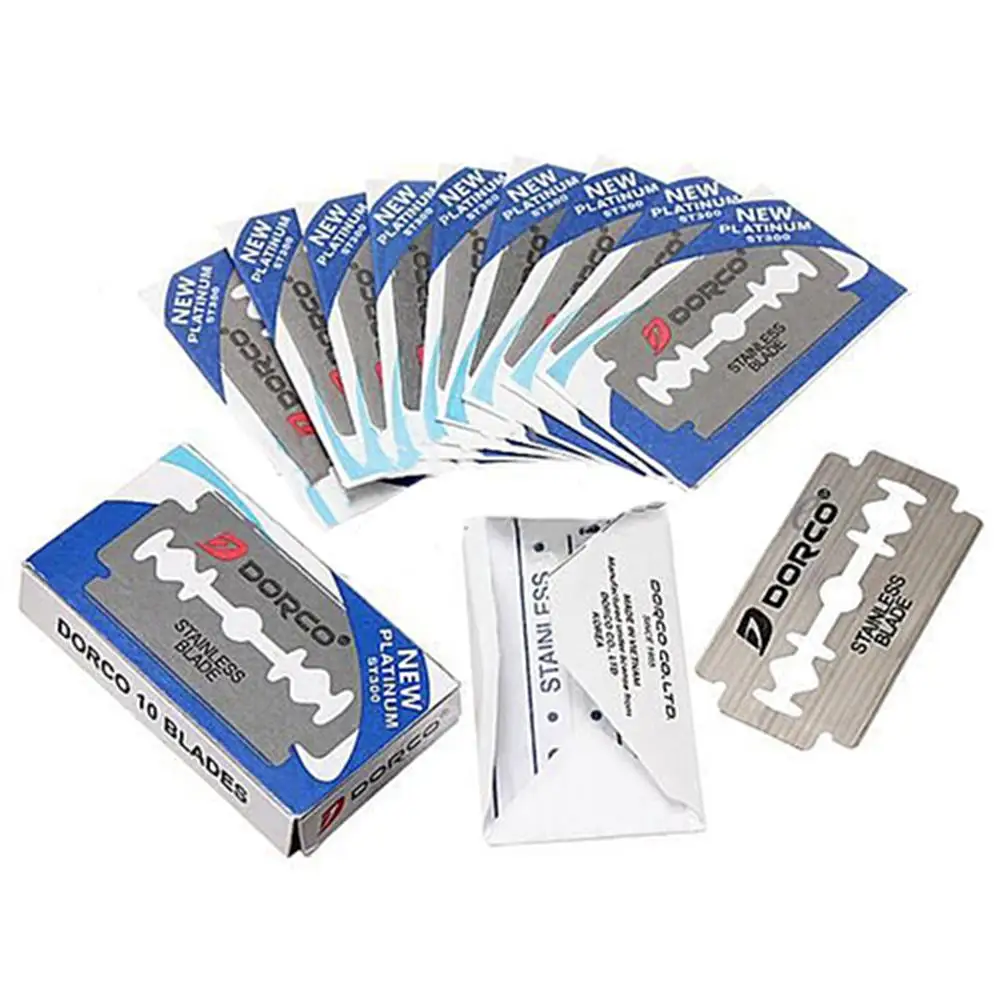

10Pcs Vintage Stainless Steel Shaving Razor Double Edge Blades Practical Tool