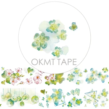 

washitape Flower Decoration Streamer Green Shade Sinking Adhesive Tape