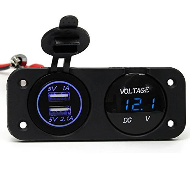 Car Charger с вольтметром