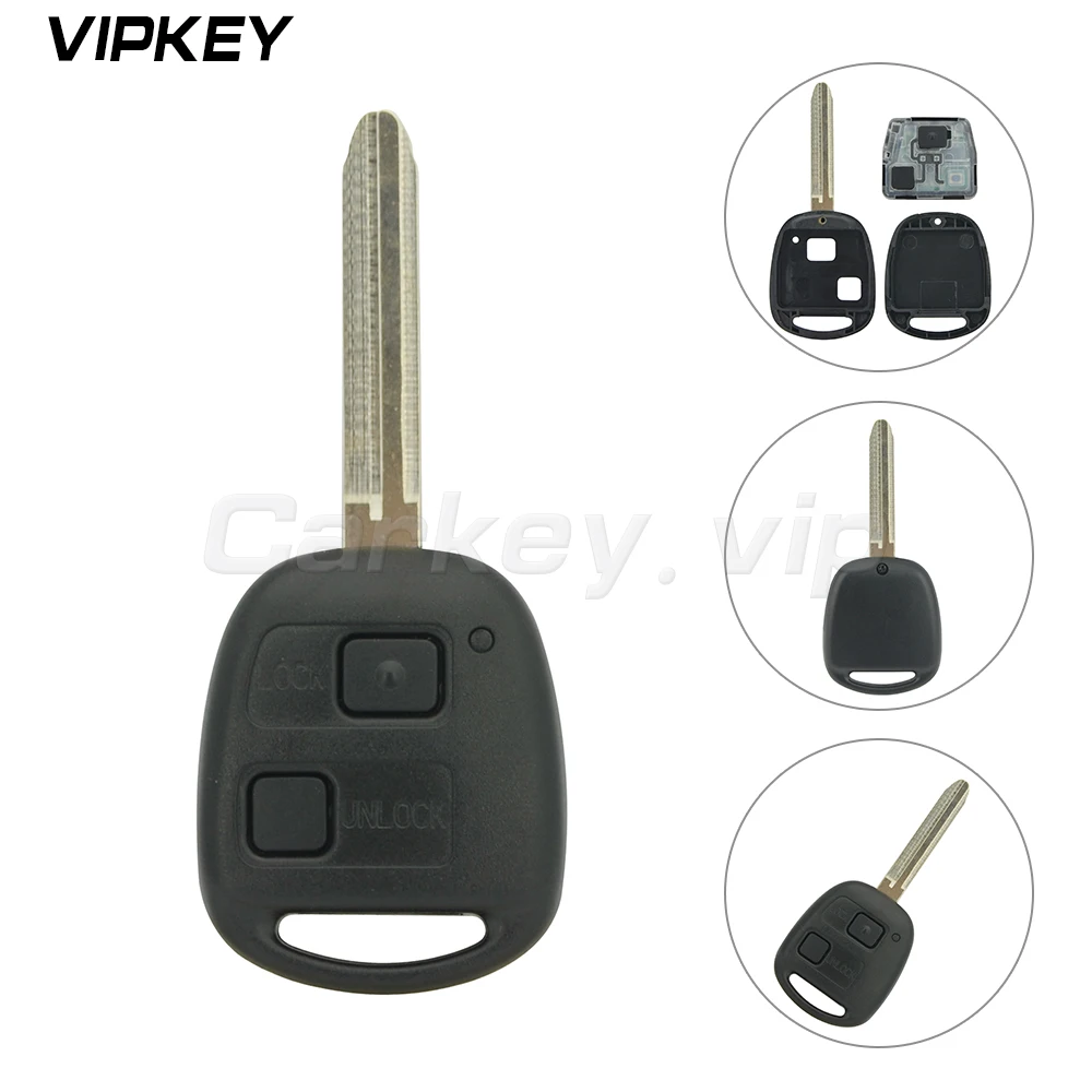 

Remotekey For Toyota Prado Avensis Tarago 120 Rav4 Kluger Remote Key 2 Button 315mhz 4c 4d67 Chip Toy43 car remote control