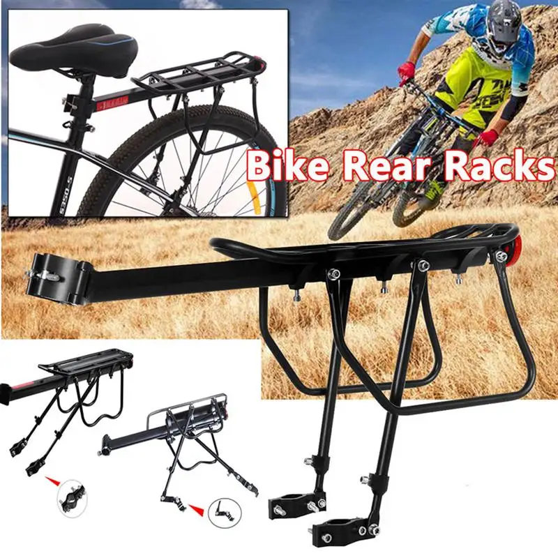 Best Bicycle Bike Alloy Rear Rack Cargo Carrier Rack Universal Rear Mount(Black) 5