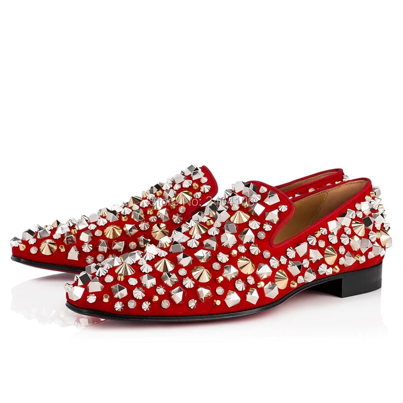 

Newest Novetly Rivet Loafers Decorated Gentlemen Casual Shoes Comfortable Pointed Toe Shallow Style Fashion Outdoor Men Shoes