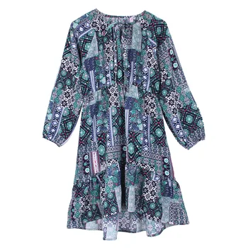 

Big Girls Teens Dresses Floral Printed Chiffon Spring Autumn Dress Ruffle Princess Party Frocks Fashion Children Clothing 6-16
