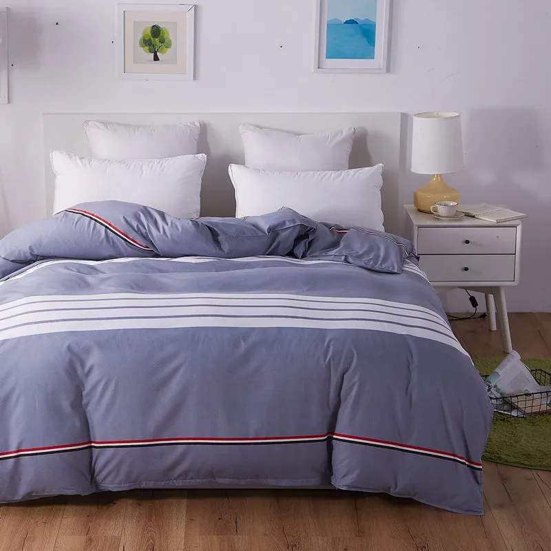 

Luxury Twin FUll Queen king size soft Duvet cover fiber reactive prints quilt cover only49
