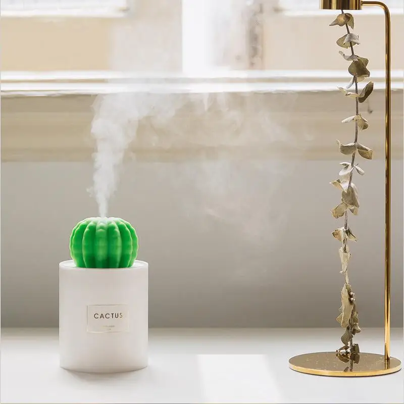 

Stream Humidifier Desktop Mini Cactus Shaped Aroma Atomizer Small Aromatherapy Diffuser Handhold Maker Fogger With Night Light