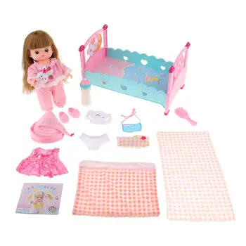 

Plastic Simulation Baby Doll Bedroom Set Pretend Play Role Playing Game Educational Toys Birthday Gift for Children Kids Toddler