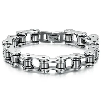 

2019 new Fashion 316L Stainless Steel Jewelry Bracelet Bicycle Chain bangle&Bracelet for men gift of love H9