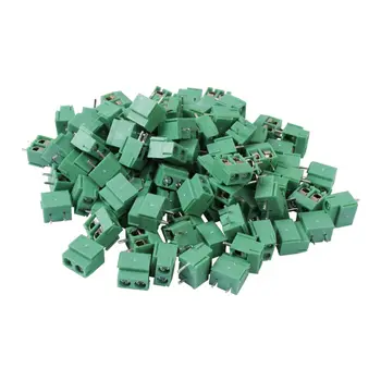 

EASY-100PCS 2 Pole 5mm Pitch PCB Mount Screw Terminal Block 8A 250V