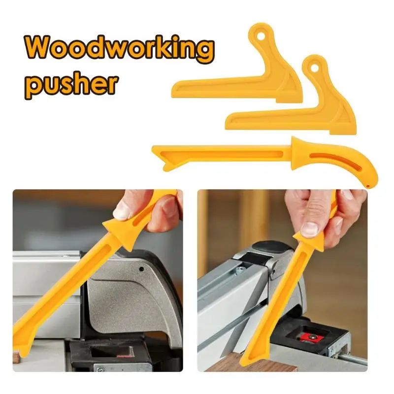 

3 PCS T1 T2 Safety Hand Protection Sawdust Wood Router Saw Blade Push Sticks Set for Carpentry Table Woodworking Hand Tools