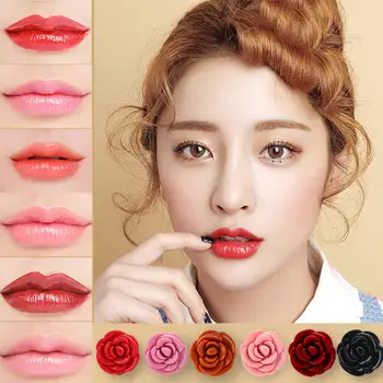 

6pcst Makeup Rose Petal Lipstick Moisturing Nurious Long Lasting Lip Stick Red Jelly Lipsticks High Quality Beauty Cosmetic