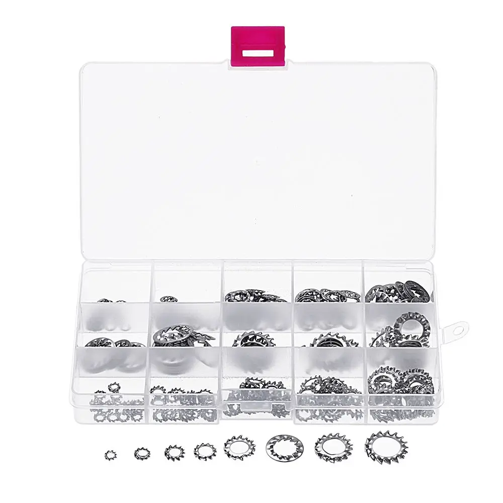 

Suleve MXSW9 M3 to M12 External Internal Tooth Washer Multi-tooth Star Lock Washers Assortment