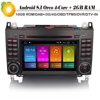 

Android 8.1 Autoradio Sat Navi Bluetooth DAB+ WiFi 4G GPS RDS DVR OBD Car Radio Player for Mercedes Classe A/B W169 W245 Viano