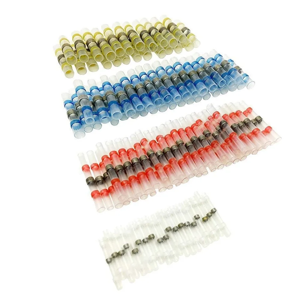 

Free Shipping Box Heat Shrink Solder Sleeves Waterproof Wire Crimp Butt Terminals Connectors Terminator Electrical Conector