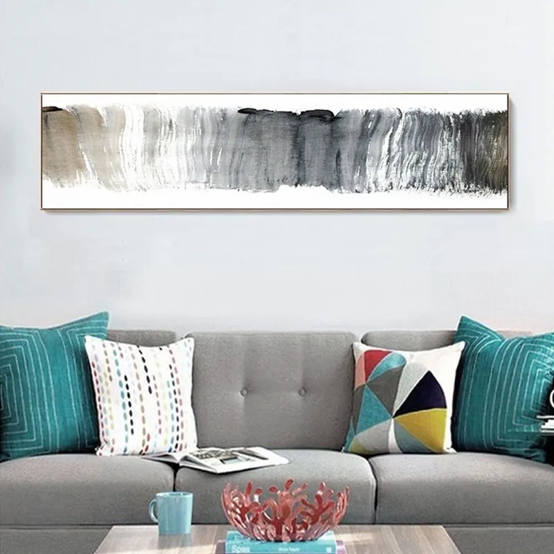 Abstract Panoramic Black And White Canvas Paintings Nordic Poster Canvas Paintings Nordic Poster