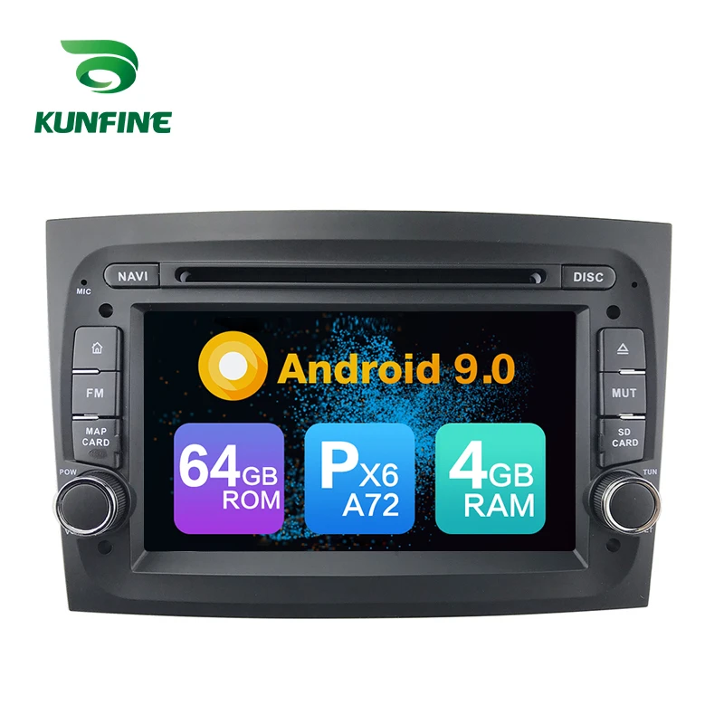 Android 9.0 Core PX6 A72 Ram 4G Rom 64G Car DVD GPS Multimedia Player Car Stereo For FIAT Doblo 2015 radio headunit  3G wifi