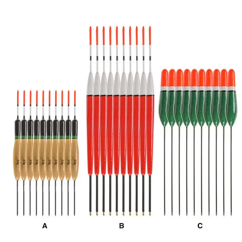 

10pcs Set Paulownia Float Wooden Buoy Float Fishing Floats Durable To Use Wonderful Tool For Fishing Lovers Weight 23 36 48g