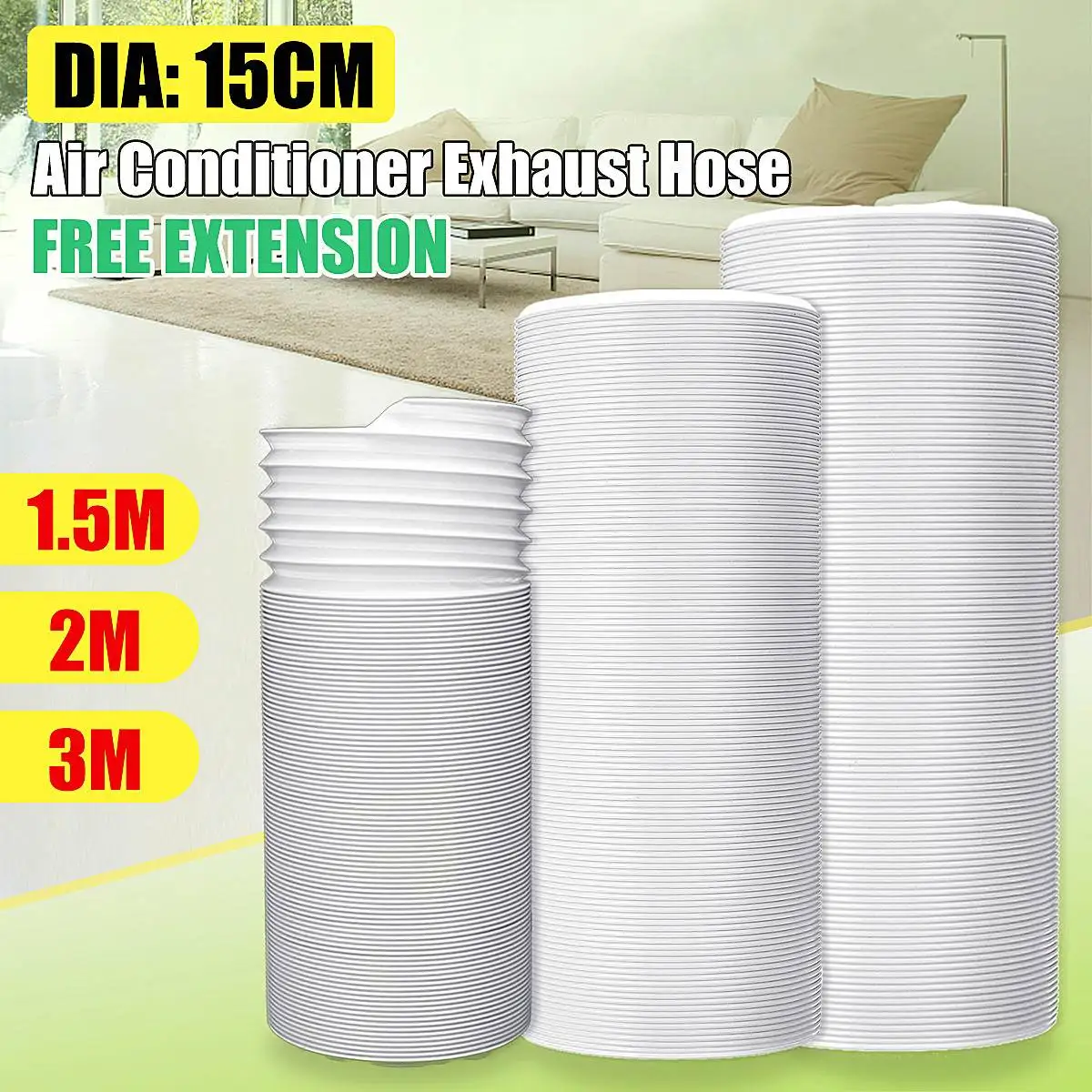 15cm 5.9'' Diameter Portable Air Conditioner Exhaust Hose Free