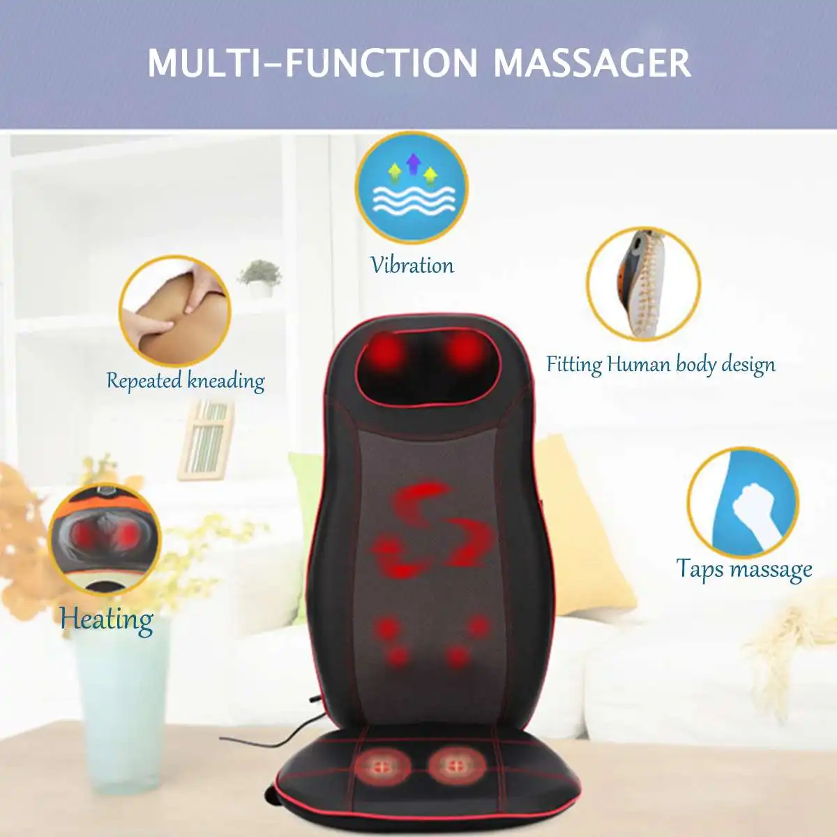 Electric Massager Home Chair Massage Chairs Seat Vibrator Back Neck Massagem Cushion Heat Pad For Leg Waist Body Massager Car