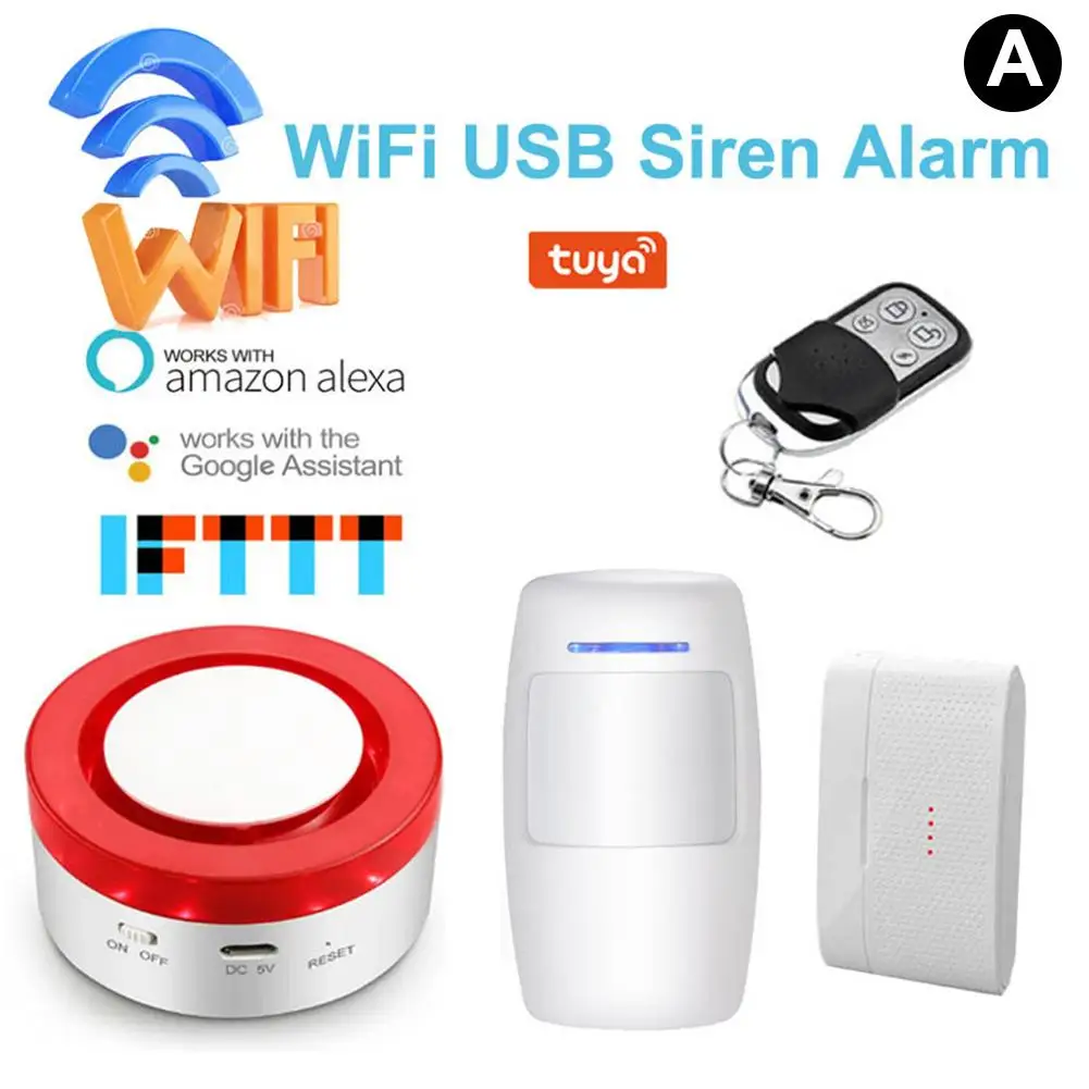 

High Quality Smart Home Wireless WiFi Security System Alarm System 2-in-1 WIFI alarm system 120db alarm volume