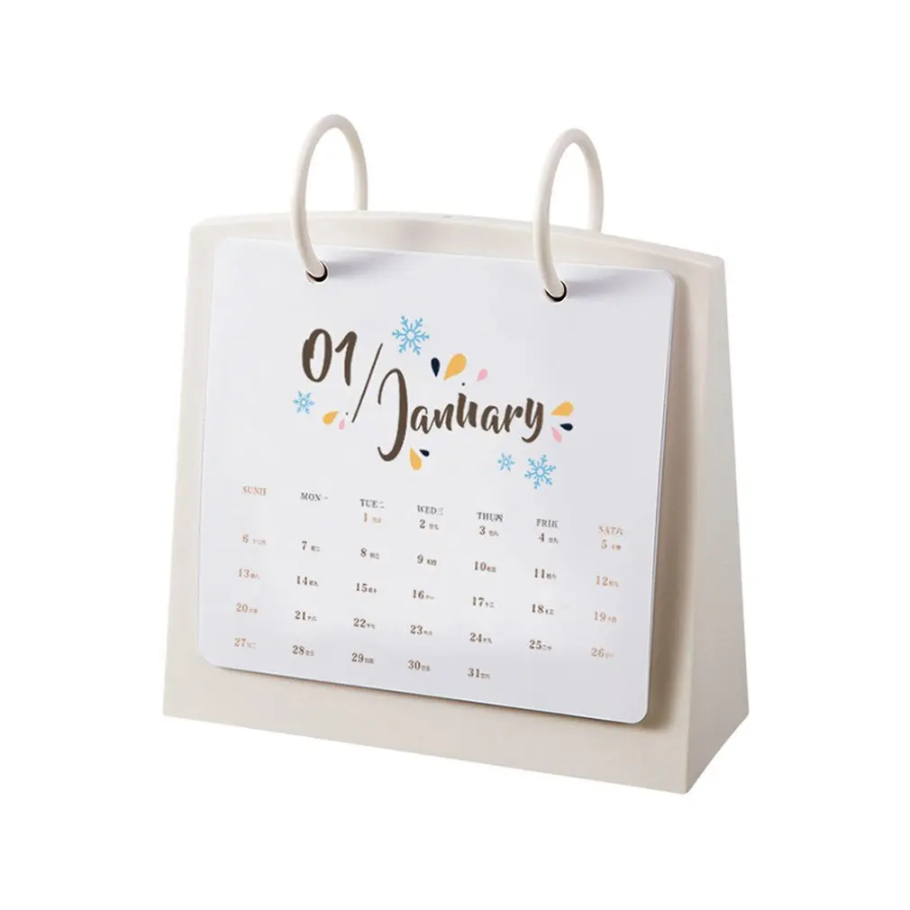 Plastic Desk Calendar Creative Desk Vertical Paper Multi Function