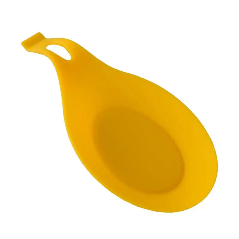 

1 Pc Spoon Mat Silicone Non-Slip Heat Resistant Utensils Spatula Spoon Holder Rack Mat Rest for Kitchen Restaurant Home