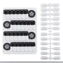 24 Сетки УФ-дисплей для ногтей магнит Адсорбция съемный акриловый гвоздь пластиковый дисплей доска полка маникюр акриловые инструменты для ногтей комплект