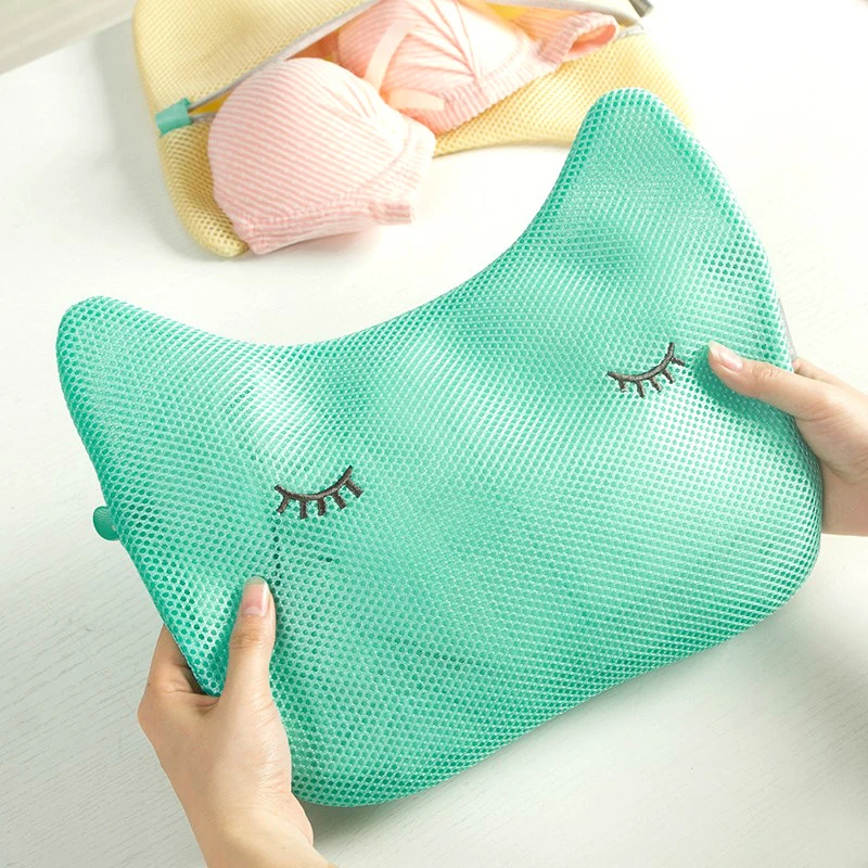 

Cute Animal Shape Mesh Laundry Bag Underwear Bra Lingerie Clothes Washing Bags with Zipper Household Cleaning Tools Accessories