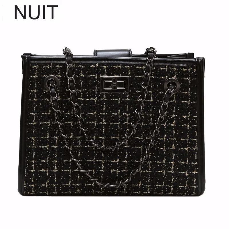 

Winter Women Messenger Bag Designer Faux Fur Large Capacity Shoulder Bags Brand Female Plaid Chain Handbags Ladies Tote Bags