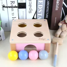 Детская свайная платформа интеллектуал прочность ранняя Развивающие деревянные игрушки стучать на молотки Настольный теннис катающиеся шарики