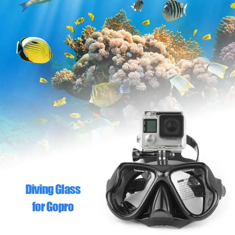 Маска для ныряния с трубкой плавающие очки Gopro Спортивная камера крепление