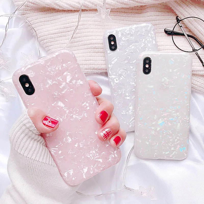 

Ottwn Glitter Phone Case For iPhone 6 6s 7 8 Plus Shockproof Phone Case For iPhone X XS XR Xs Max Dream Shell Soft TPU Cover