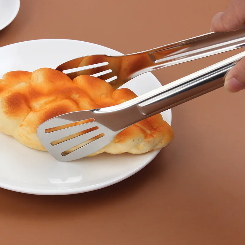 Bread Food Tongs Kitchen Buffet Cooking Tools Stainless Steel Anti Heat