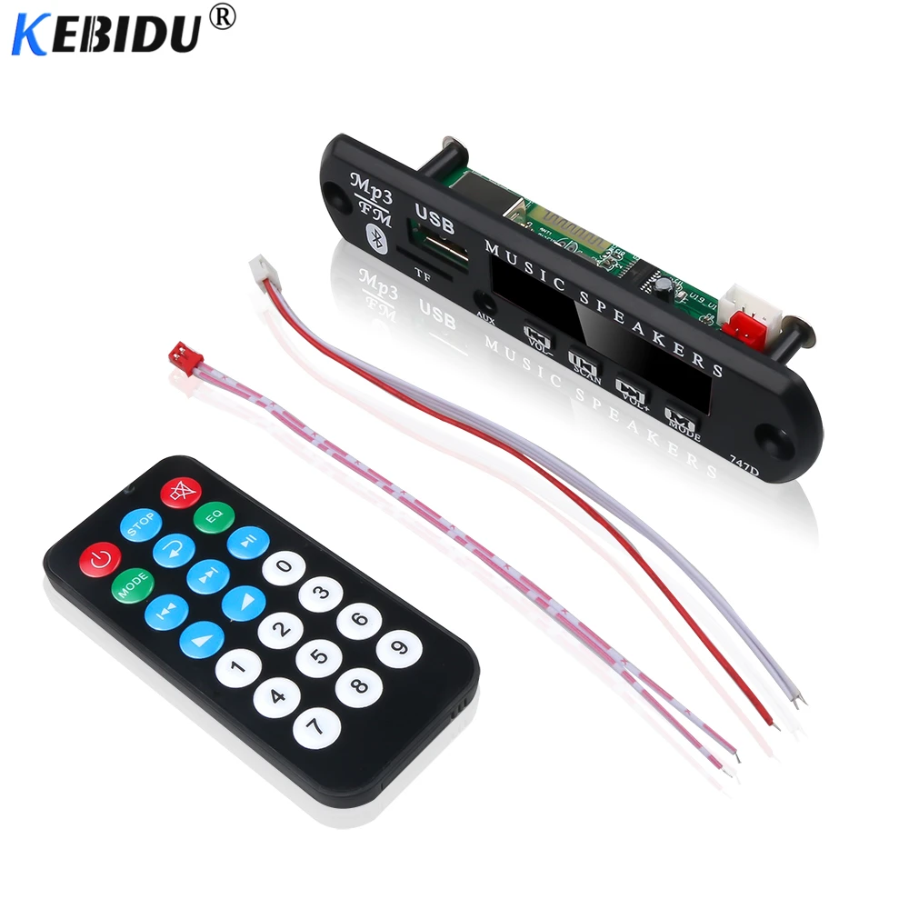 KEBIDU Автомобильный USB Bluetooth Hands free MP3 плеер встроенный декодер плата модуль + пульт