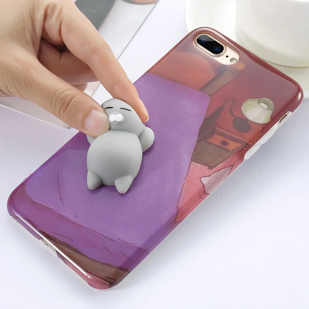 Чехол KISSCASE 3D с милыми животными для iPhone 7 8 6 S Plus мягкий силиконовый чехол телефона