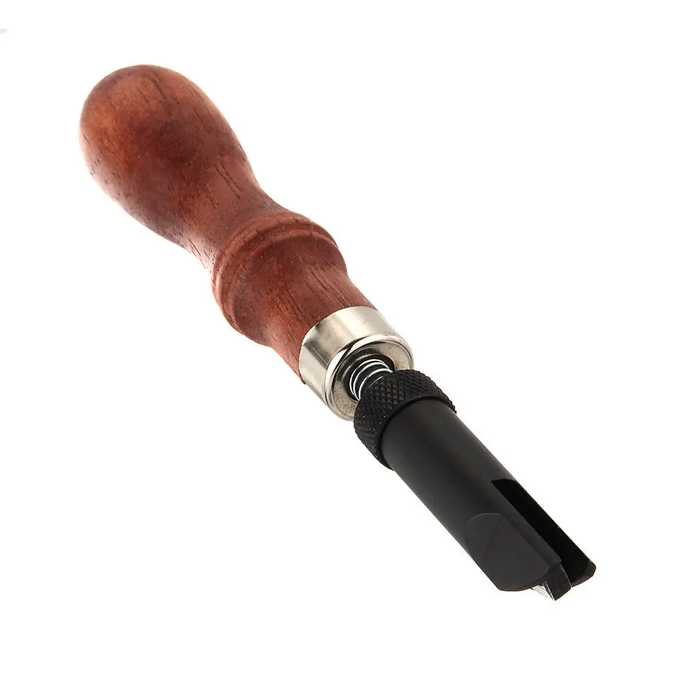 

New Wood Handle Adjustable V Type Push Grooving Device Groover Craft DIY Gouge