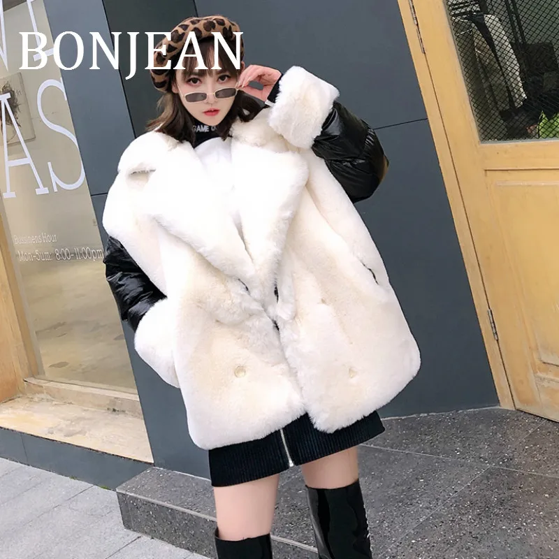 BONJEAN Зимняя Толстая куртка для Для женщин 2018 теплые Костюмы фланель зимнее пальто с длинным рукавом хлопковые пиджаки и пальто BJ710