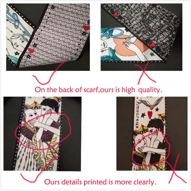  Tarot Series Double-deck Two-sided Printing Twill Small Bind Bag Handle Imitate Silk Scarf Ribbon H - 32904208135