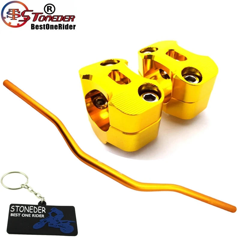 STONEDER золото CNC алюминий 1 1/8 ''28 мм жир Руль Бар конус стояк для грязи двигатель Trail велосипед Мотоцикл Мотокросс ATV Wheeler