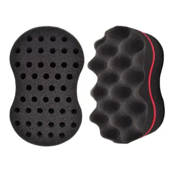 

Double Sided Barber Hair Brush Sponge Dreads Locking Twist Coil Afro Curl Wave