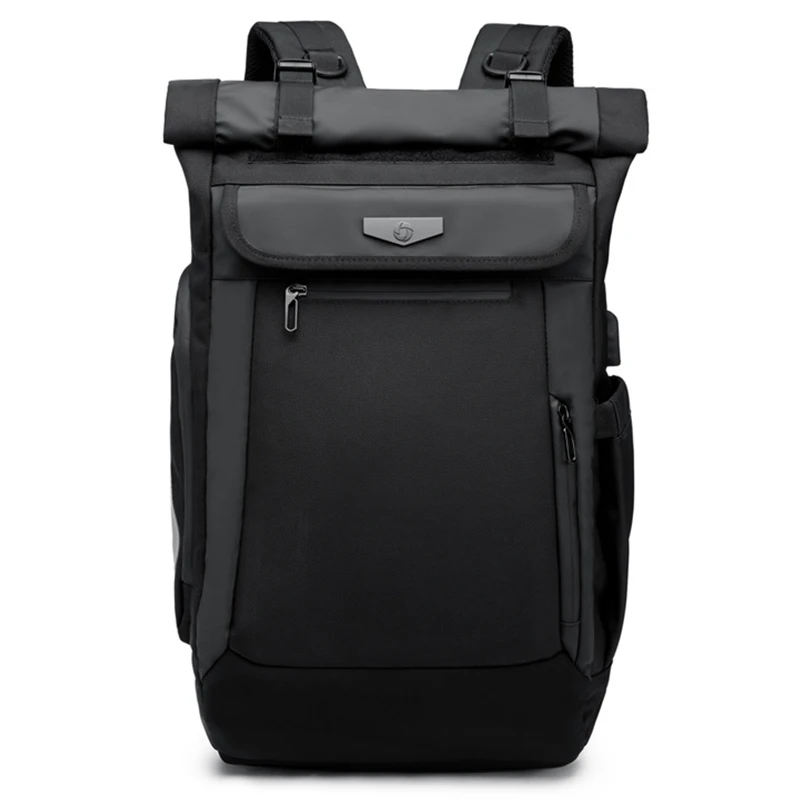 

ABDB-OZUKO 20-35L Travel Backpack Creative Casual Usb Charging Backpack Men Waterproof Computer Backpack