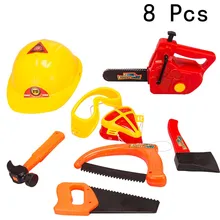 8 шт. инструмент для ремонта игрушек моделирование обучения DIY ролевые игры Обучающий игровой набор техническое обслуживание игрушка подарок на день рождения для детей Для мальчиков