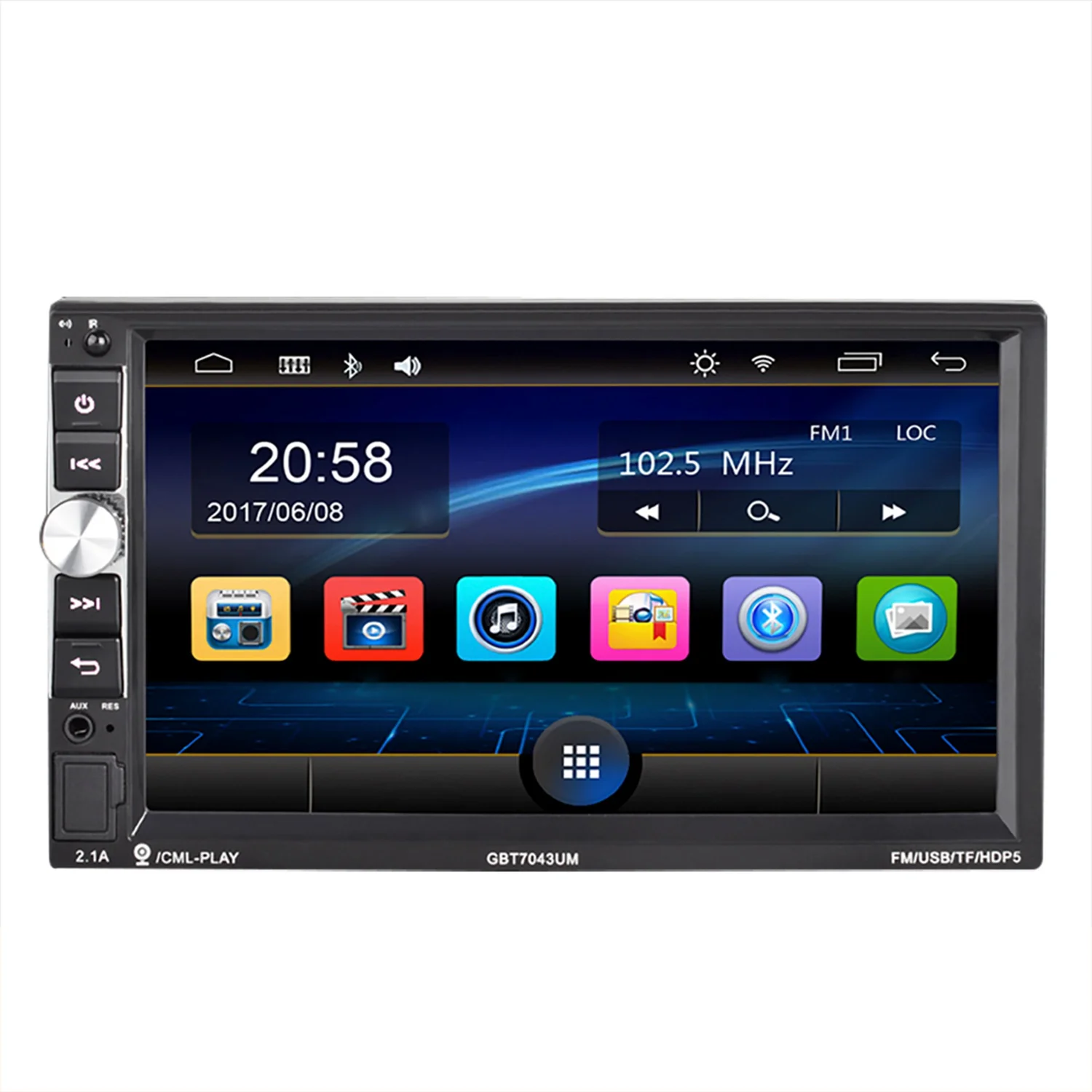 

Car Radio Player Hd 7 Inch 7043 Press Screen Car Audio Bluetooth Mp5 Multimidio Player