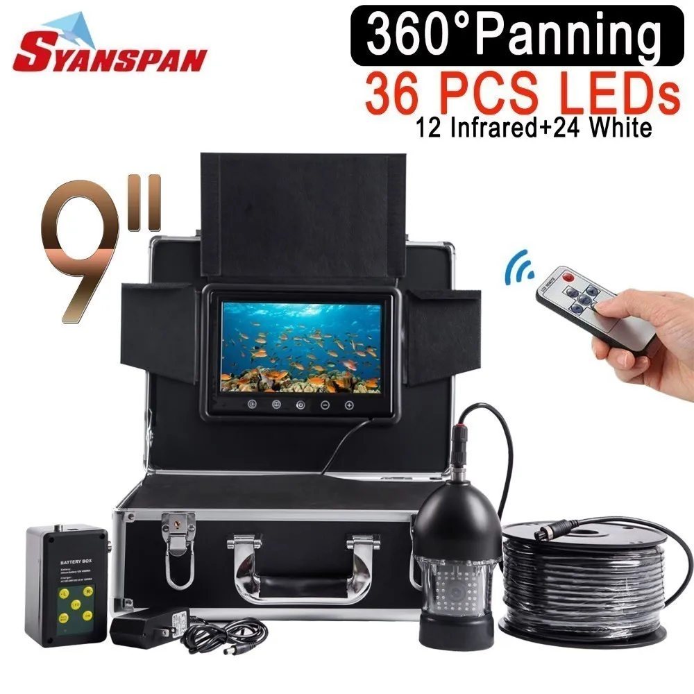 SYANSPAN تدور 360 درجة للماء 20 M صياد السمك 9 \