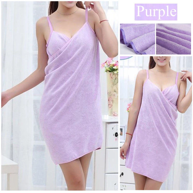 Wearable Bath Microfiber Towel Robe Fast Dry Women Bathrobe Soft Spa Wrap US Wearable Bath Microfiber Towel Robe Fast Dry Women Bathrobe Soft Spa Wrap US