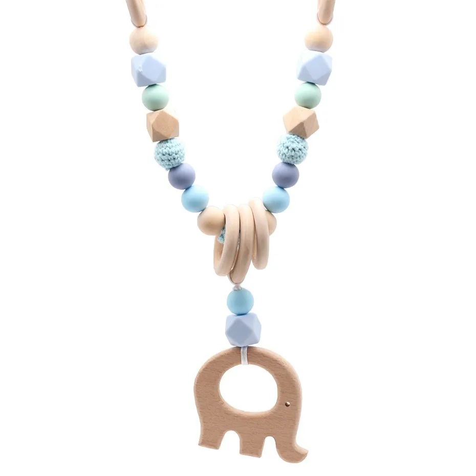 

Crochet Pram Chain Clip Pram String Silicone Beads Wooden Beads Baby Teether Stroller Chain Infant Toy Wooden Rattle Baby Toys